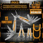 INGCO Original Foldable Multi-Function Tool 15 Functional with POUCH – HFMFT0115