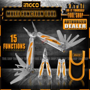 INGCO Original Foldable Multi-Function Tool 15 Functional with POUCH – HFMFT0115