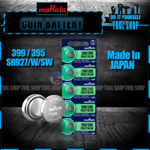 muRata Original 5 Pcs 395 399 AG7 SR927SW SR927W SR927 LR927 LR927W For Pedometer Scale Watch Battery 1.55V Silver Oxide Button Coin Cell (Made in Japan)
