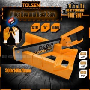 Tolsen Original Miter Saw Mitre Saw Miter Box and Back Saw Set 31017 Wit