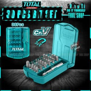 TOTAL Original 30 Pcs Bit Set for Drilling - CrV Magnetic