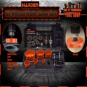 Harden 11Pcs HSS Bi-metal Hole Saw Set 610597 SDS Plus adaptor for drill chuck 13mm - 1/2"20UNF SDS Plus adaptor for drill chuck 13mm - 1/2"20UNF