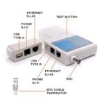 Remote Cable Tester Meter 4-in-1 Remote RJ11 RJ45 USB BNC LAN Network Phone Cable Tester