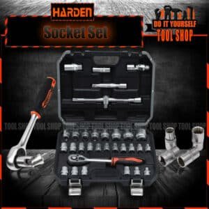 Harden 32 Pcs 1/2 " Dr.Socket Set 510432 Harden 46 Pcs 1/4" Dr. Socket Set - 510346 Harden 13Pcs 3/8" Sockets Set - CrV - 510015 Harden 510822 - toolshop.pk