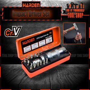 Harden 550641 14 Pcs Impact Driver Set (PROFESSIONAL) Multi-purpose High Hardness Professional Hand Tool Alloy Steel 14pcs Impact Driver Bit Set