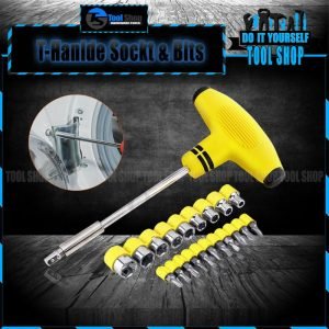24pcs Household T-Handle Screwdriver Set Bits with Hex Head Drill Head Kit Screwdriver Driver Tool with Sockets