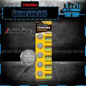 Toshiba CR1620 3V Lithium Coin Cell Battery Japanese Energy - 5Pcs