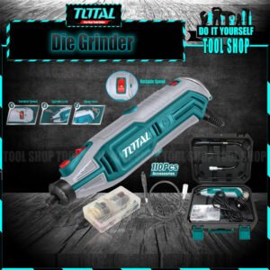 Total TG513326 Mini Die Grinder Drill Kit - 130W +110 Pcs Accessories Variable Speed
