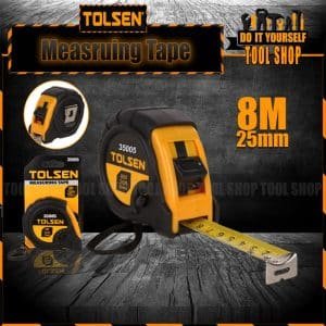 Tolsen Measuring Tape w/ MetricS And Inch Blades (3Meter - 10Ft - 16mm) PVC Cover