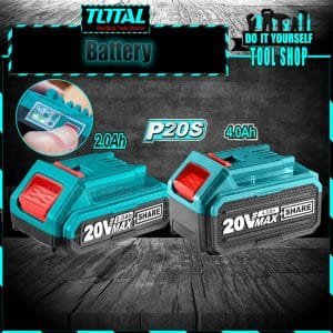 Total Lithium-Ion Battery Pack TFBLI20011- 2.0Ah- TFBLI2002 - 4.0Ah For Ingco and Total P20S 20V Cordless Tools
