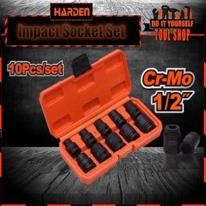 Harden 10Pcs 1/2＂ Impact Socket Set 537010 Harden Pakistan