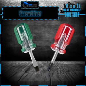 2Pcs Stubby Screwdriver – Compact Short Screwdriver for Tight Spaces, Durable Chrome-Plated Steel Construction, Easy to Use, Versatile Tool