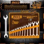 Ingco 12Pcs Double Open End Spanner Set 6-32mm HKSPA2142