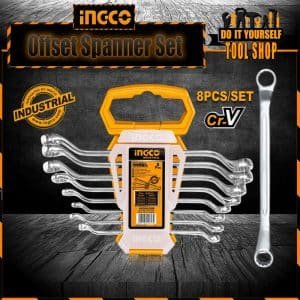 TOTAL 8 Pcs Offset Ring Spanner Set - INDUSTRIAL -HKSPA3088