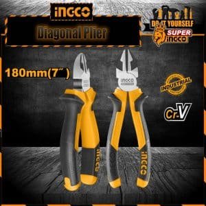 INGCO High leverage heavy-duty diagonal cutting pliers Size: 7"/180mm